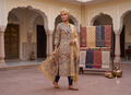 Madhubani Handcrafted Kurti with Silk Dupion Dupatta